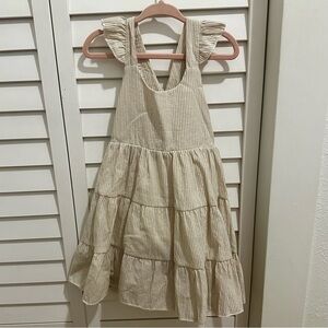 Cream Casual Dress with Elegant Design